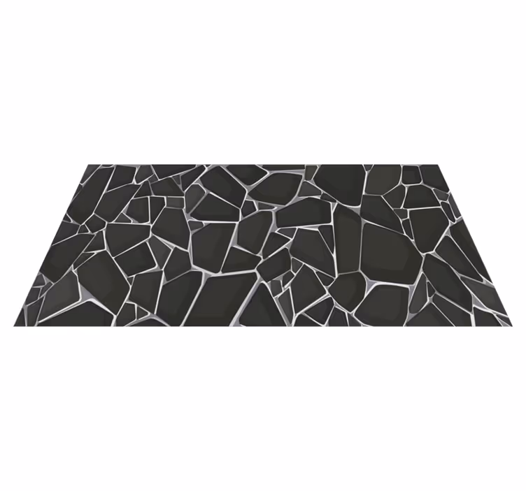 Elegant kiezelpatroon vinyl tapijt stenenstructuur - TenStickers