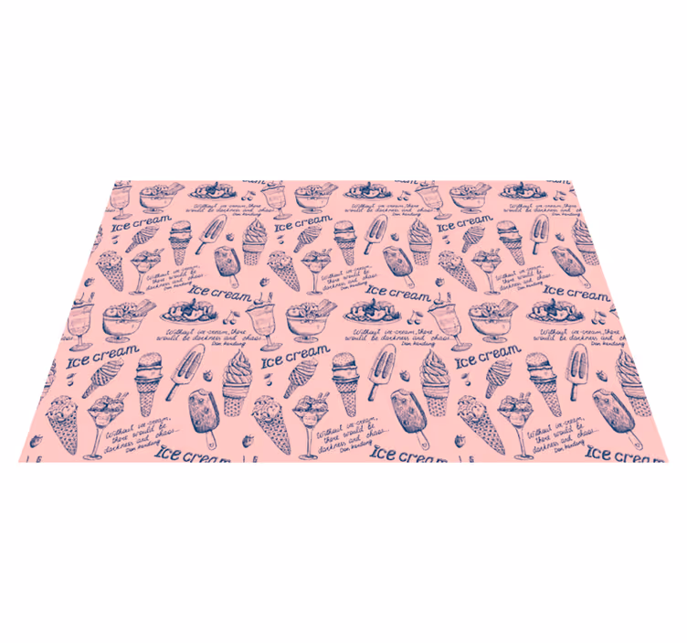 Ijslekkernijen vinyl vloerkleed keuken - TenStickers