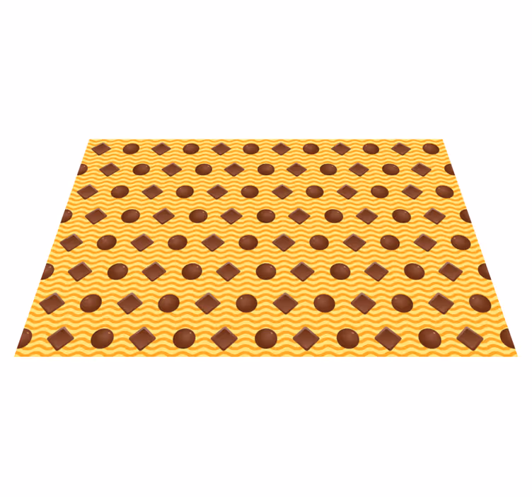 Chocoladepatroon vinyl vloerkleed keuken - TenStickers