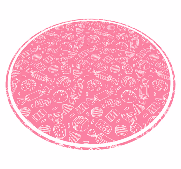 Caddy roze patroon vinyl tapijt voor meer kinderen - TenStickers