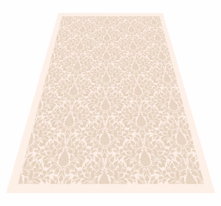 Elegant bloemenmotief vinyl tapijt natuur - TenStickers