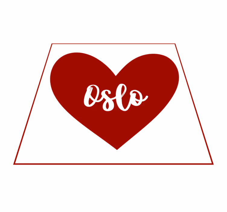 Hart oslo vinyl tapijt zinnen en teksten - TenStickers