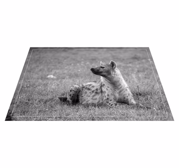 Stijlvol hyenaportret dieren vinyl tapijt - TenStickers