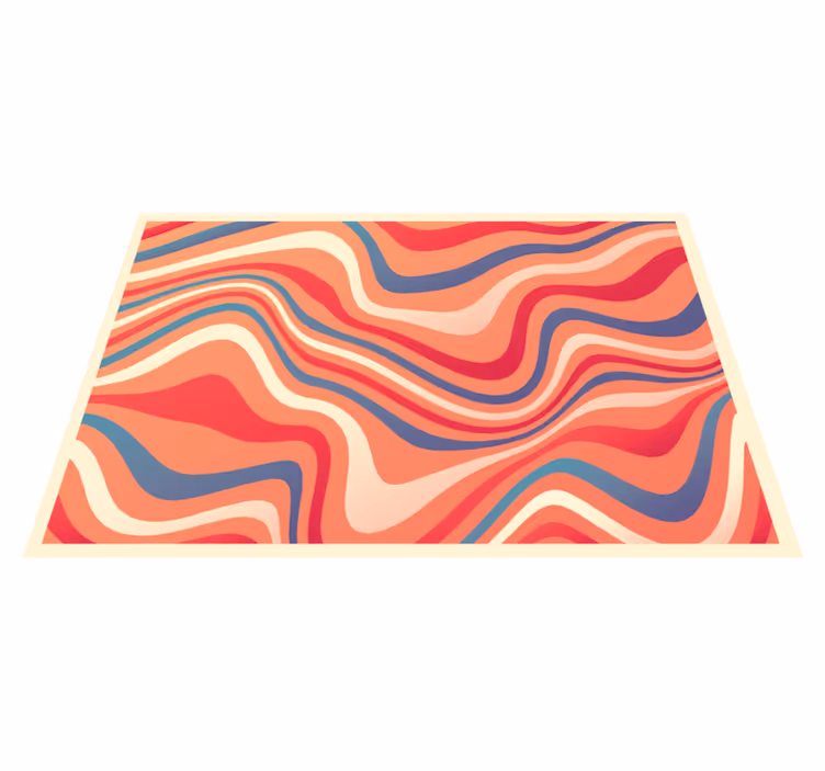 Golvend kleurenschema vinyl tapijt modern - TenStickers