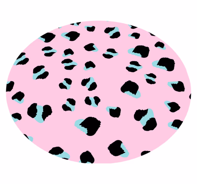 Roze luipaardvlekken vinyl tapijt dierenprint - TenStickers