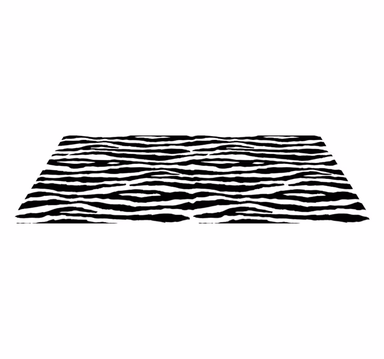 Chique zebrastrepen vinyl tapijt dierenprint - TenStickers