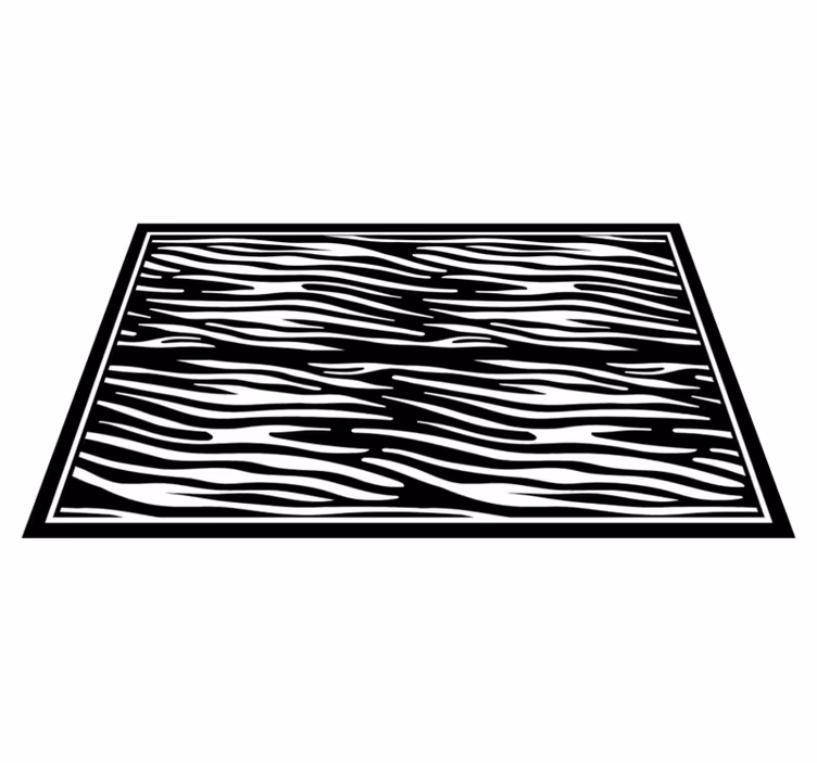 Opvallend zebrapatroon vinyl tapijt dierenprint - TenStickers