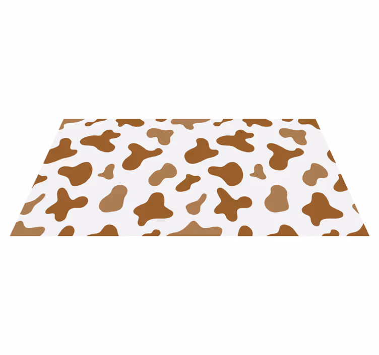 Koeienhuid bruin design vinyl tapijt dierenprint - TenStickers