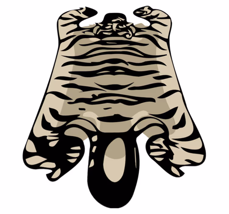 Stijlvolle tijgerstrepen vinyl tapijt dierenprint - TenStickers