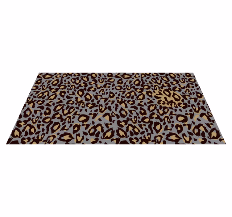 Grijze luipaardprint vinyl tapijt dierenprint - TenStickers