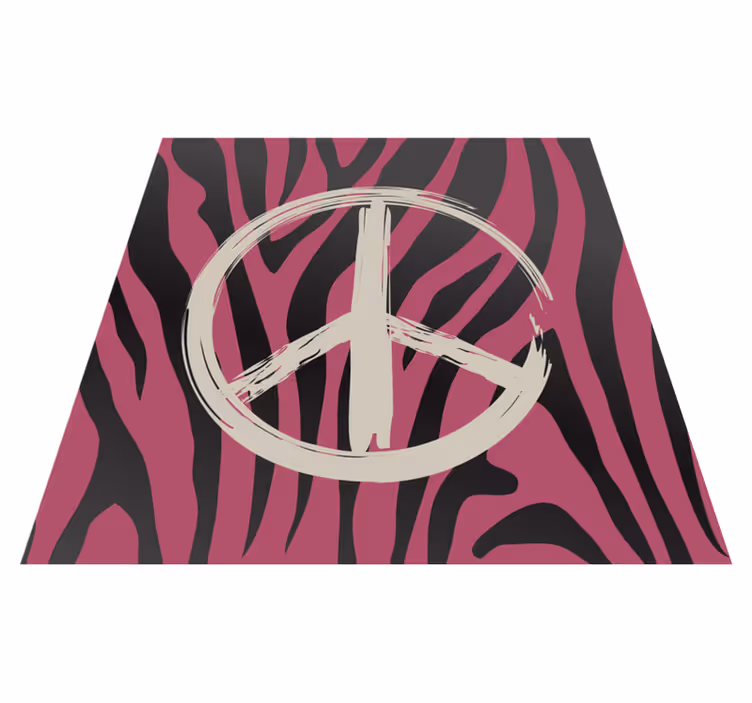 Vredestekenpatroon vinyl tapijt dierenprint - TenStickers