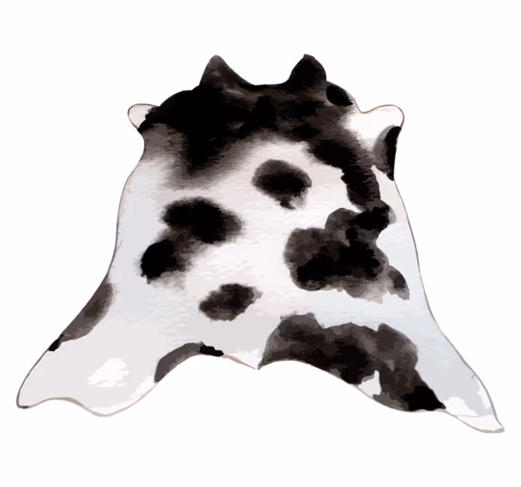 Vinyl tapijt dierenprint koehuid idee - TenStickers