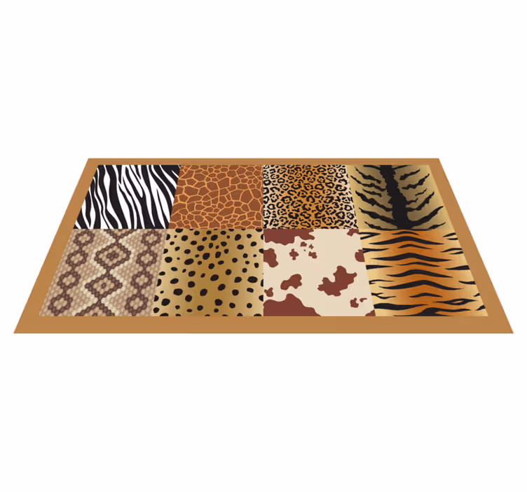 Safari-stijl patronen vinyl tapijt dierenprint - TenStickers