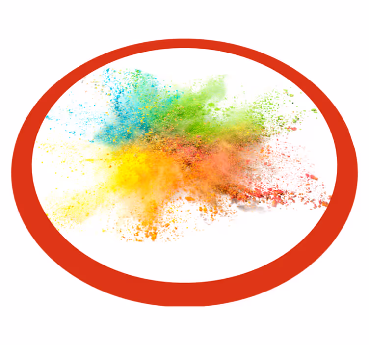 Kleurrijk explosie-effect vinyl tapijt slaapkamer - TenStickers