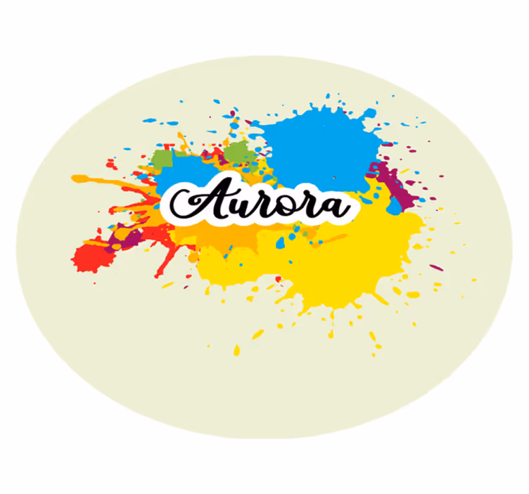 Spatkunstwerk met naam vinyl tapijt andere textuur - TenStickers