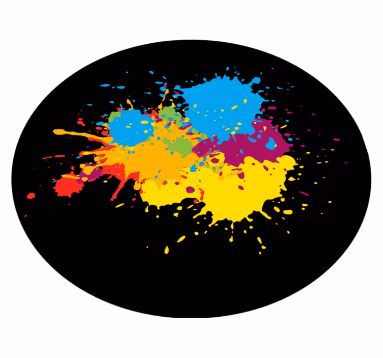 Kleurrijke spatvlekken vinyl tapijt tiener - TenStickers