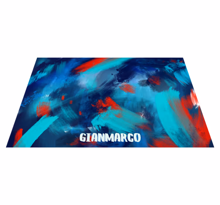 Vinyl tapijt met naam abstract kleuruitbarsting - TenStickers