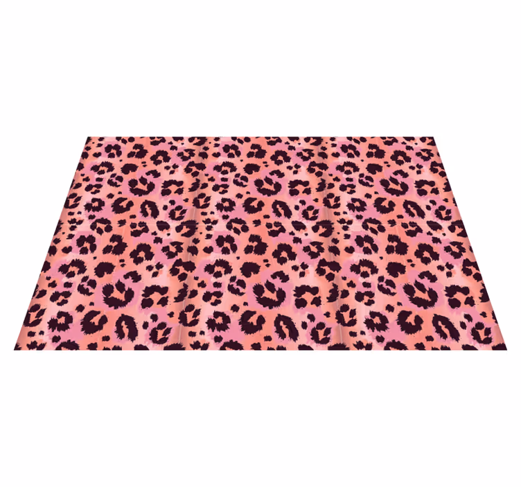 Vinyl vloerkleed met dierenprint Roze luipaard - TenStickers