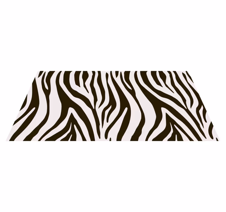 Zebrastrepenmotief vinyl tapijt dierenprint - TenStickers