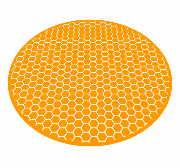Honingraatmotief vinyl tapijt met textuur - TenStickers