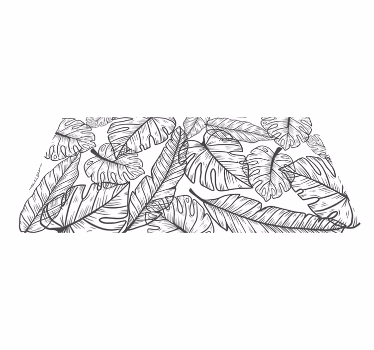 Bladerig jungle thema vinyl tapijt baby - TenStickers