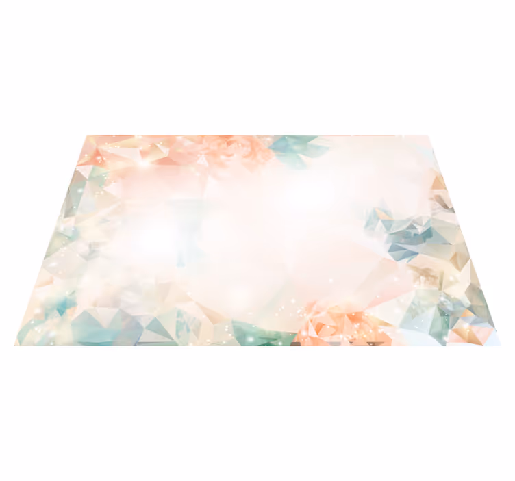 Vinyl tapijt bloemen en planten botanische geometrie - TenStickers