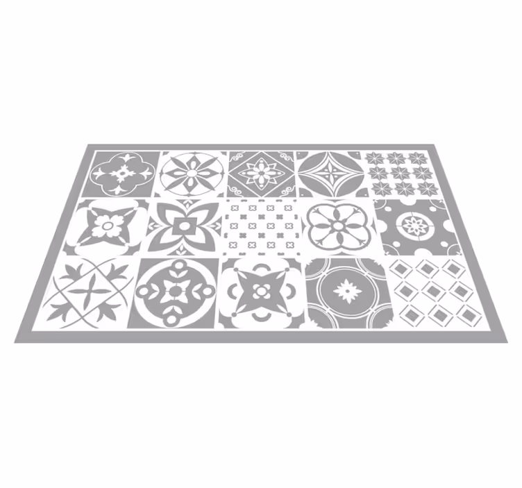Grijs elegant vinyl tapijt tegels - TenStickers