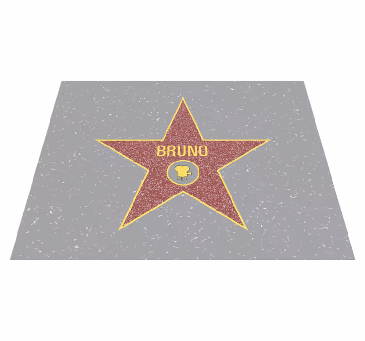 Sterrenherkenning vinyl tapijt met naam - TenStickers