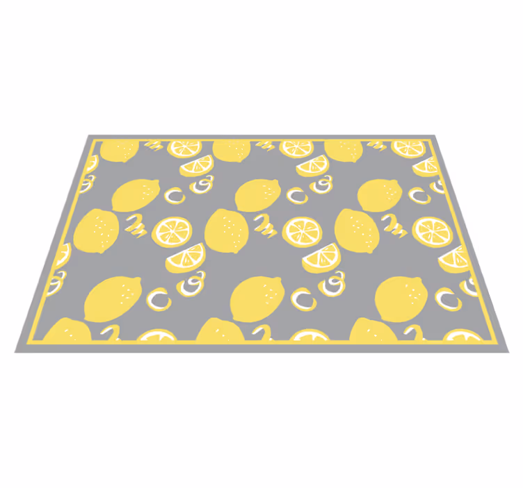 Citrusvruchtmotief vinyl vloerkleed keuken - TenStickers