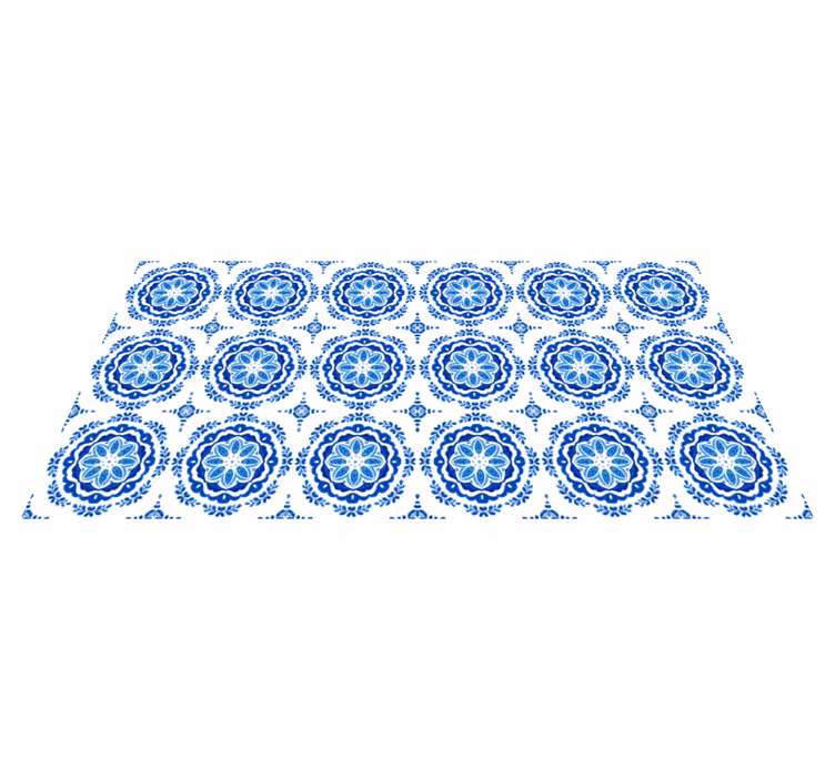 Hydraulische tegels vinyl tapijt Napels cirkels - TenStickers