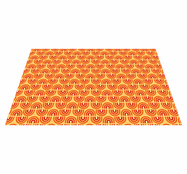 Kleurrijk golfpatroon vinyl tapijt geometrisch - TenStickers