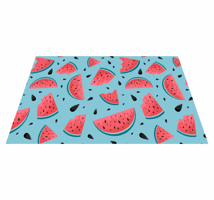 Watermeloenplakmotief vinyl vloerkleed keuken - TenStickers