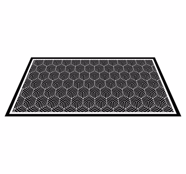 Hexagonconfiguratie vinyl tapijt geometrisch - TenStickers