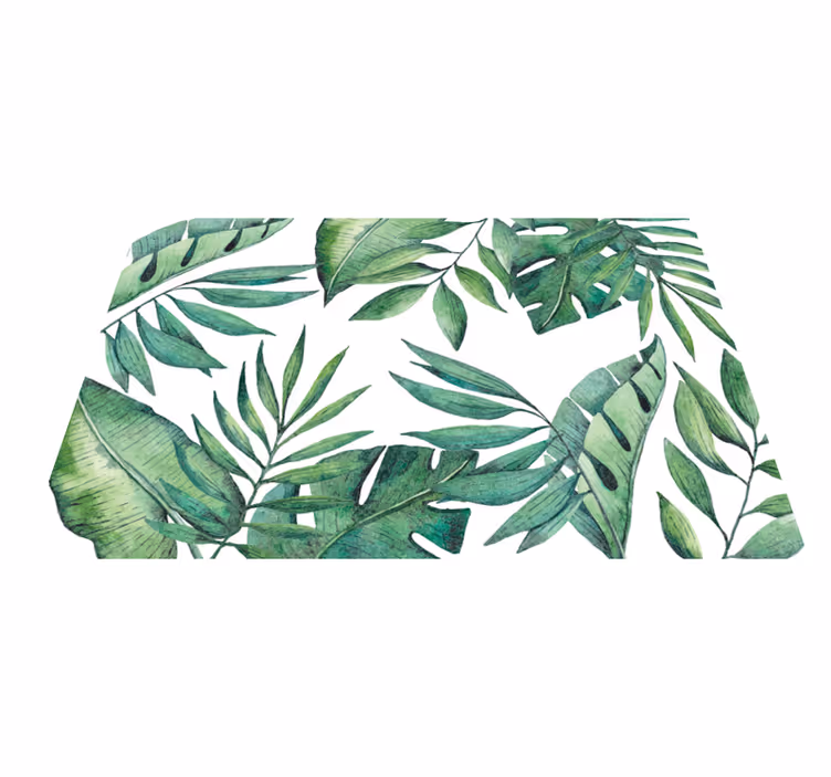 Weelderig bladmotief vinyl tapijt natuur - TenStickers