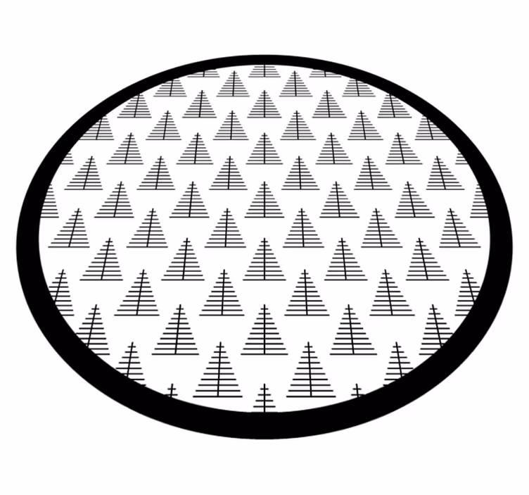 Geometrische grijze bomen vinyl tapijt Scandinavisch - TenStickers