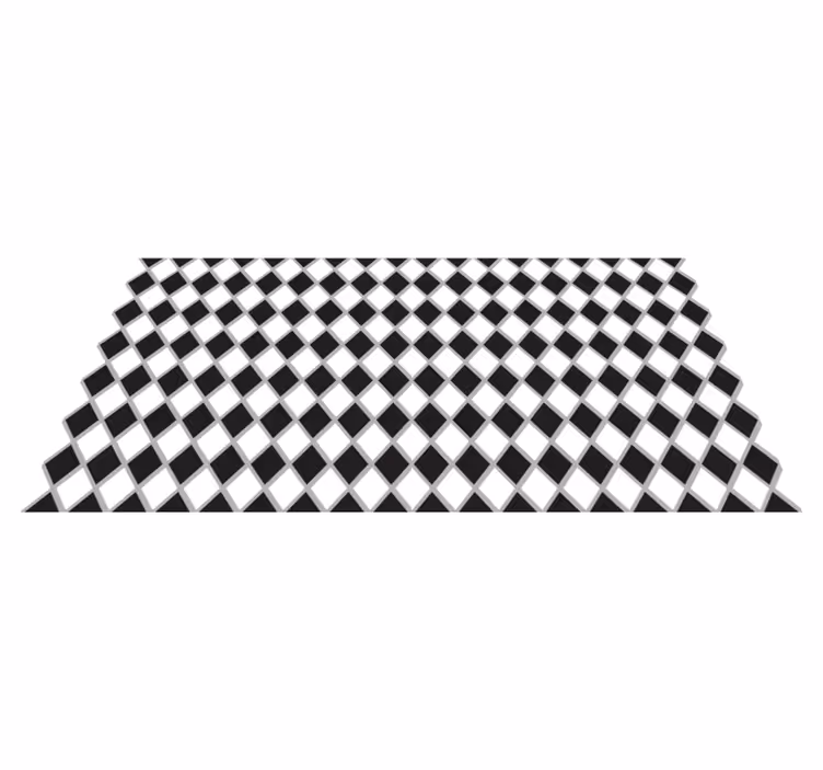 Ruitpatroon vinyl vloerkleed keuken - TenStickers
