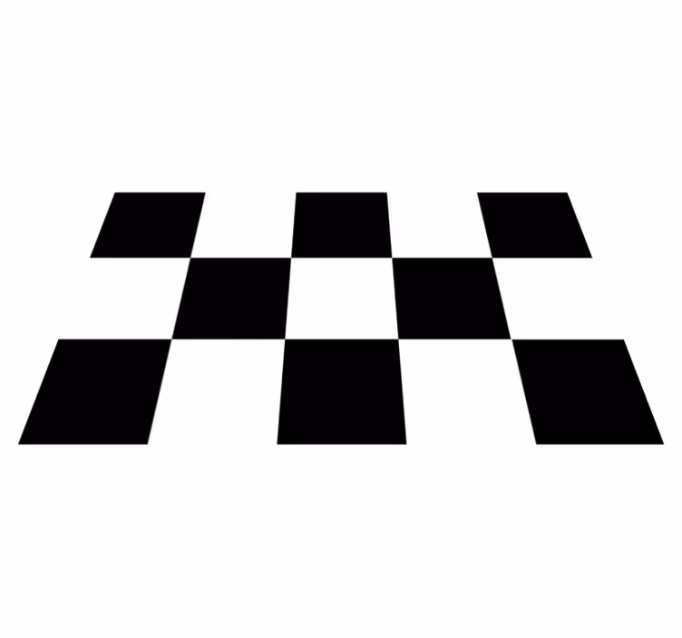 Klassiek schaakbordpatroon vinyl tapijt tegels - TenStickers