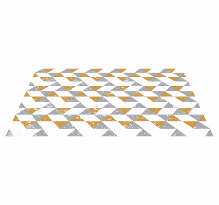 Diagonaal driehoekpatroon vinyl tapijt geometrisch - TenStickers