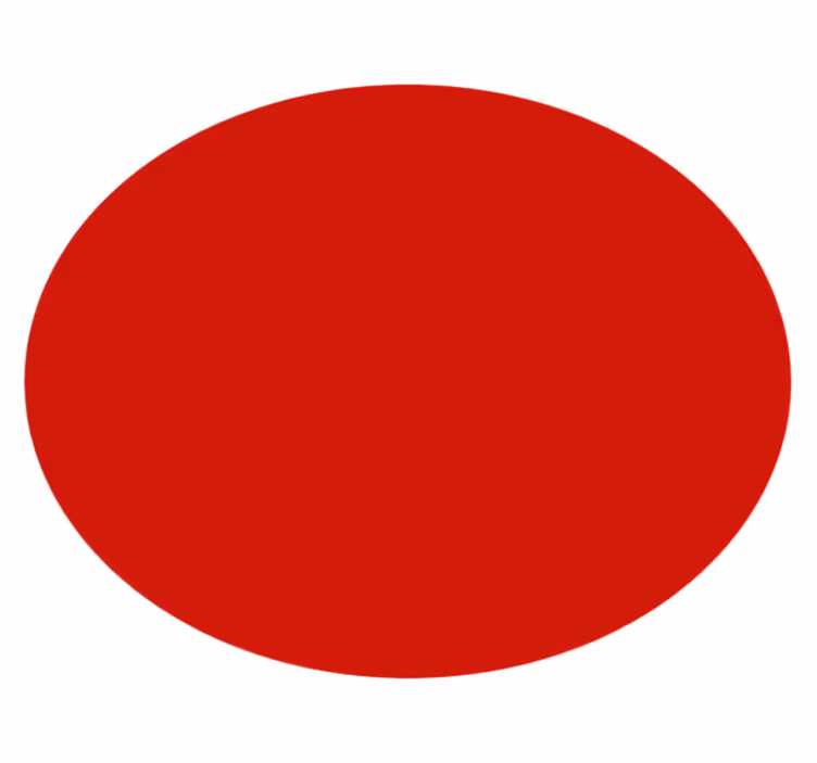Solide rode cirkel vinyl vloerkleed rond - TenStickers
