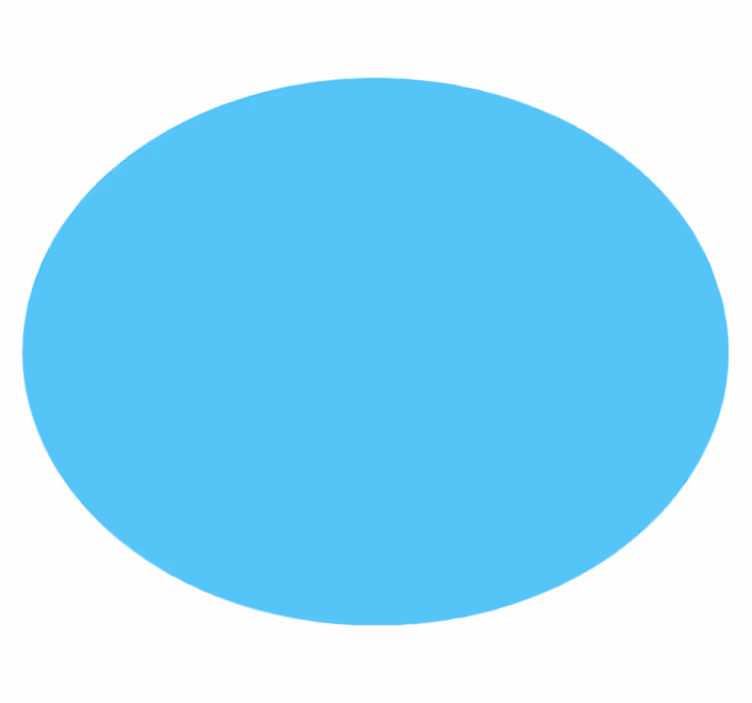 Cirkelvormig monocolor ontwerp vinyl tapijt blauw - TenStickers
