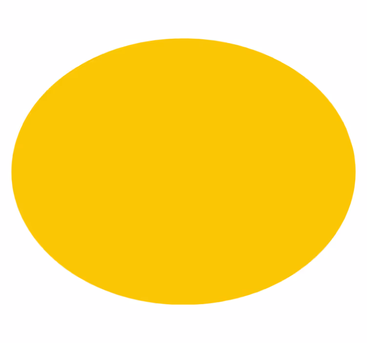 Felgeel vinyl vloerkleed rond - TenStickers