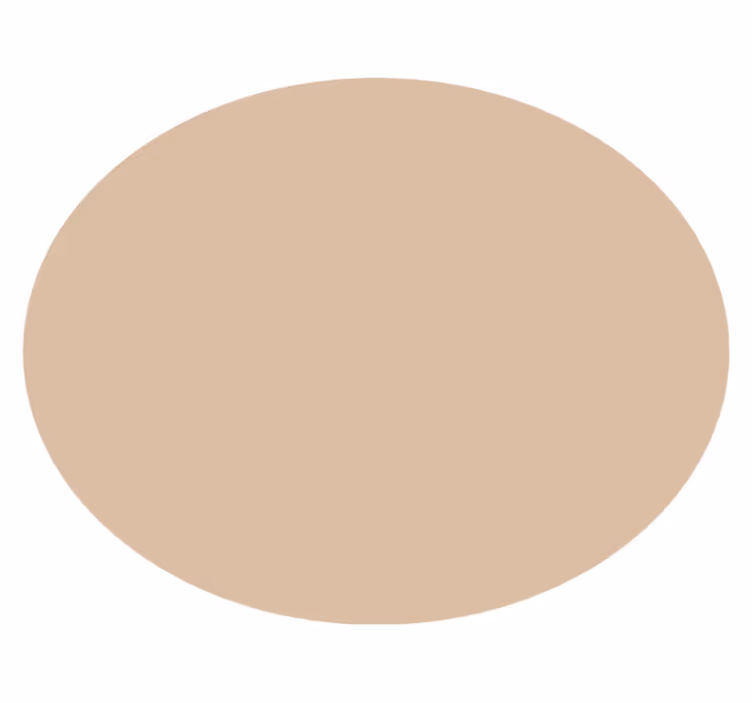 Zachte beige tint vinyl vloerkleed rond - TenStickers