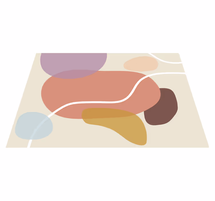 Organische vormen vinyl tapijt modern - TenStickers