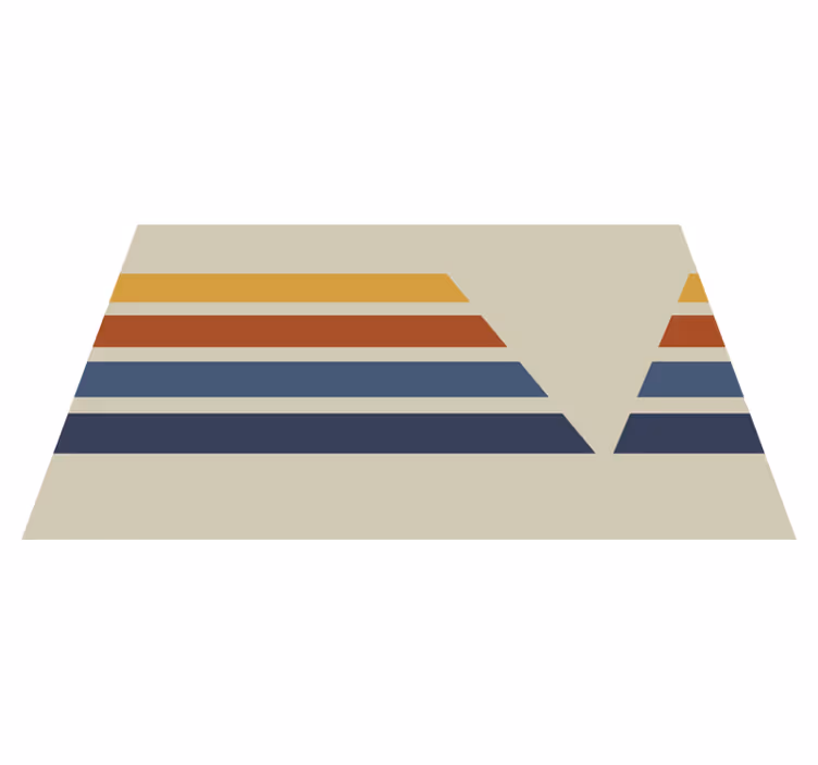 Chevron strepenmotief vinyl tapijt geometrisch - TenStickers