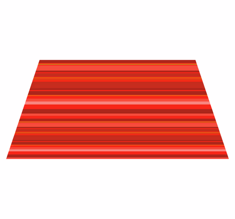 Levendig rood patroon vinyl tapijt met strepen - TenStickers