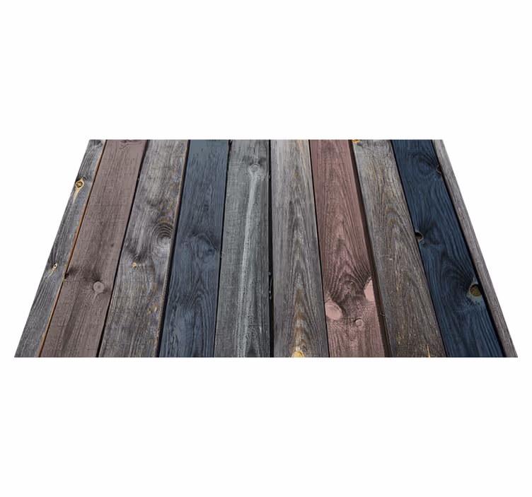 Rustieke donkere planken vinyl tapijt met houtstructuur - TenStickers