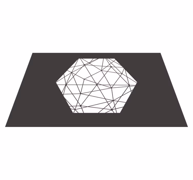 Abstract hexagonaal patroon vinyl tapijt geometrisch - TenStickers