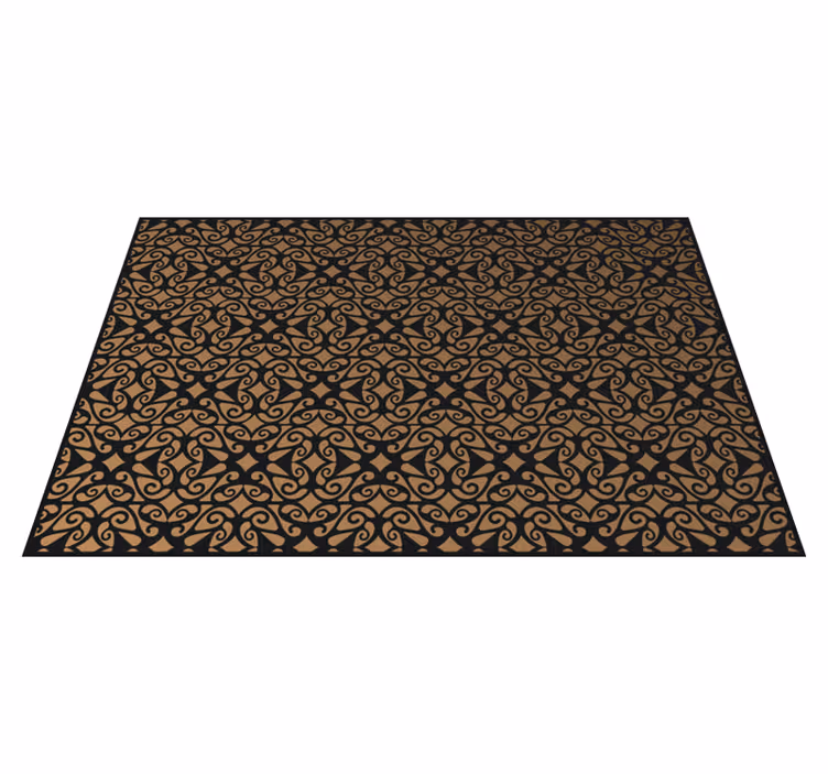 Elegante wervelpatronen vinyl tapijt met textuur - TenStickers