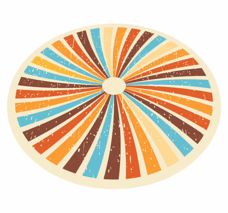 Retro stralend patroon vinyl tapijt antiek - TenStickers