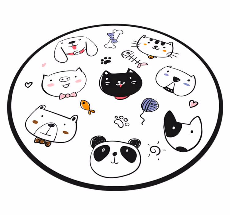 Schattige wezens uitdrukkingen vinyl tapijt baby - TenStickers
